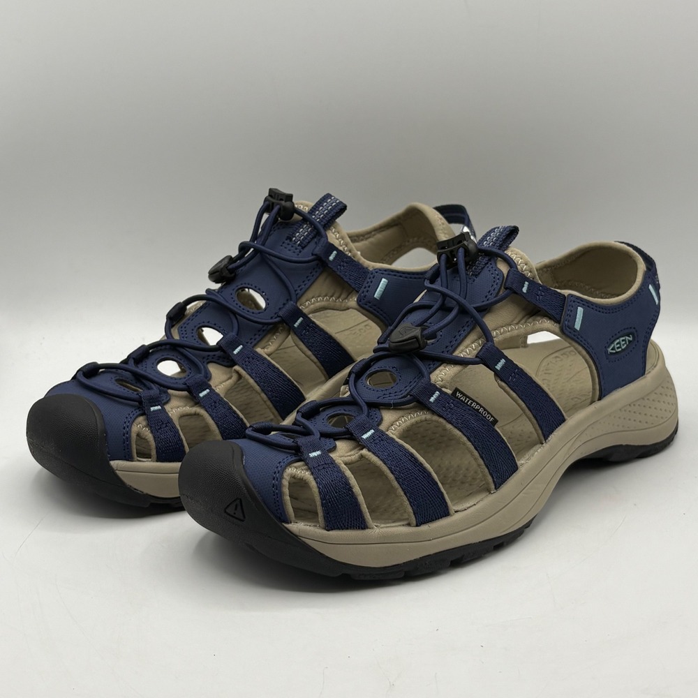 Keen Astoria West Sandals Womens 10 Navy Blue Waterproof Hiking Gorpcore 1028959